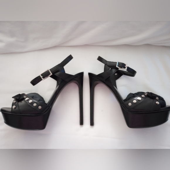 Saint Laurent 105mm Alice Bow Sandals Women's Size: E-35/US-5 - Picture 10 of 15